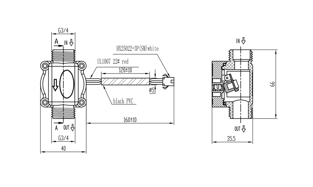 Paddle Type Water Magnetic Flow Switch for Water Systems