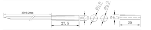 ARD-34B Mini Recessed Mount Magnetic Contact Switch Steel Door Contact 2 ARD-34B Technical Drawing