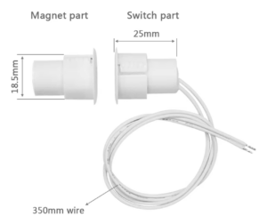 ARD-36 Recessed Mounted Mini Magnetic Contact Door Contact 2 ARD-36 Technical Drawing